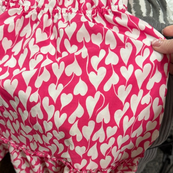 Pink Heart Pattern Kids Dress - Picture 3 of 5